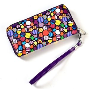 WRISTLET CLUTCH & COIN POUCH 2 PIECES SET: FLOWERS